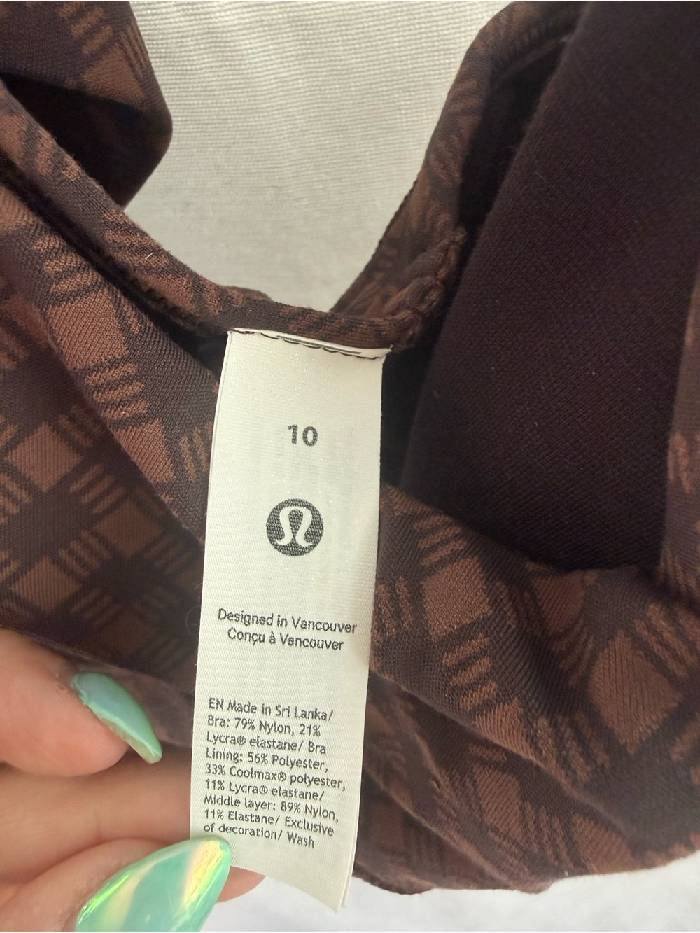 NWT Lululemon Flow Y Bra Nulu Light Supported Jacquard - Size 10 A-C Cup - Picture 4 of 4